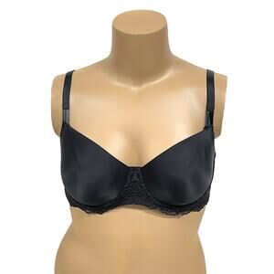 Victoria’s Secret Dream Angels Push-Up Without Padding Bra Sz 38D Black Wired